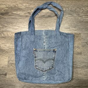 Levi's Denim Tote Bag Blue Jean Shoulder Bag Tote Y2K